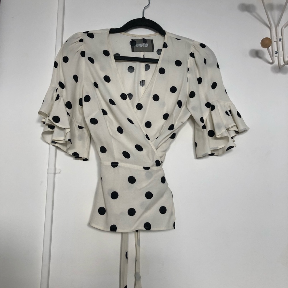 Reformation Wrap Top